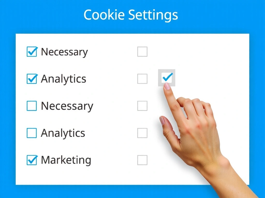 Ilustrace ovládání souborů cookie uživatelem