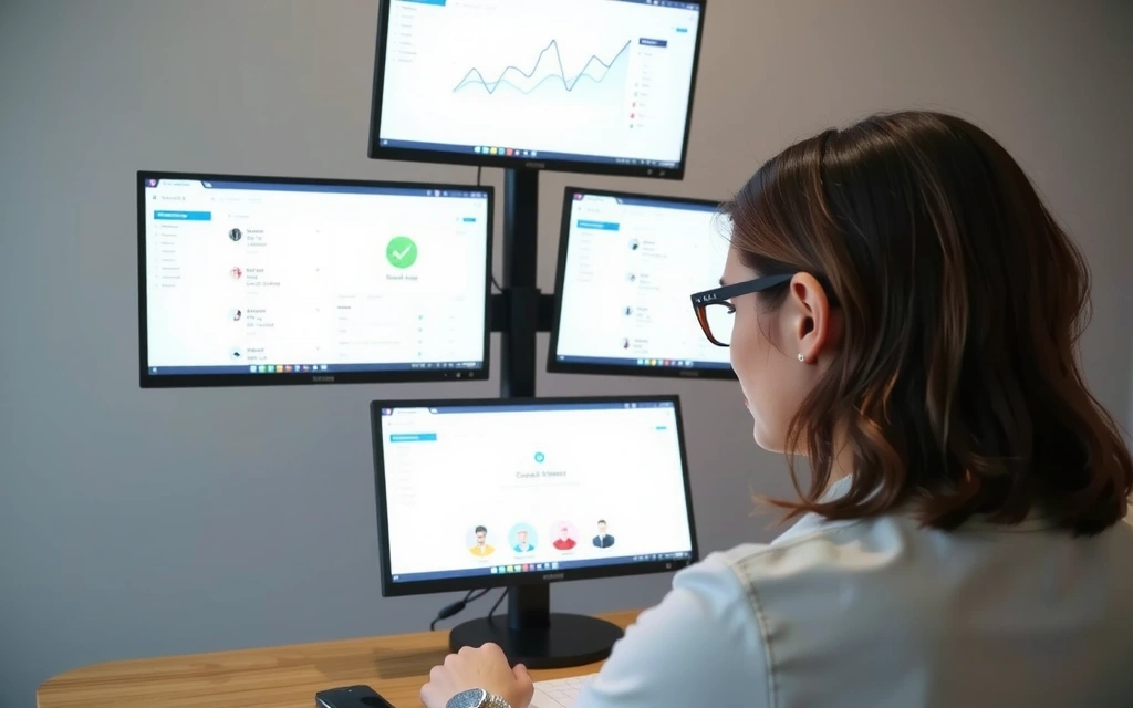 Person setting up digital marketing campaigns on a computer