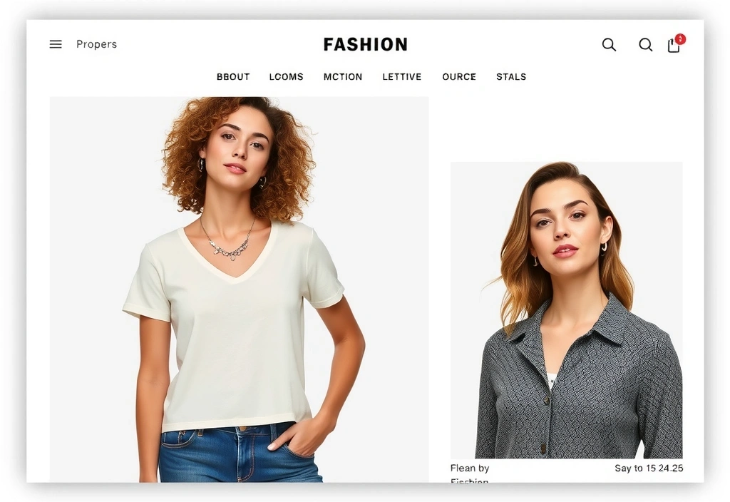 Náhled projektu e-commerce obchodu s oblečením