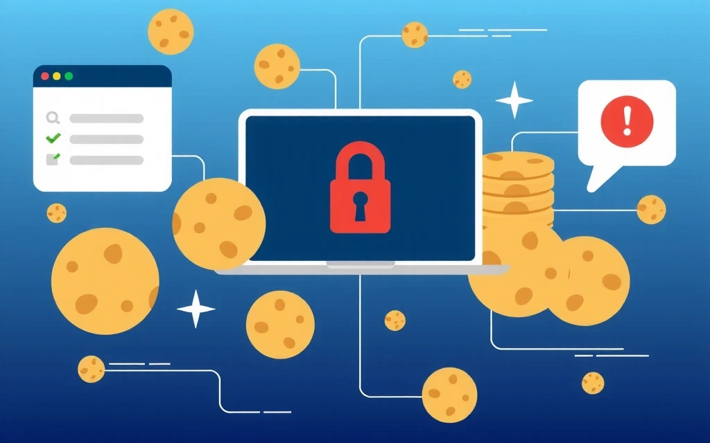 Ilustrace cookie souborů a digitálního sledování