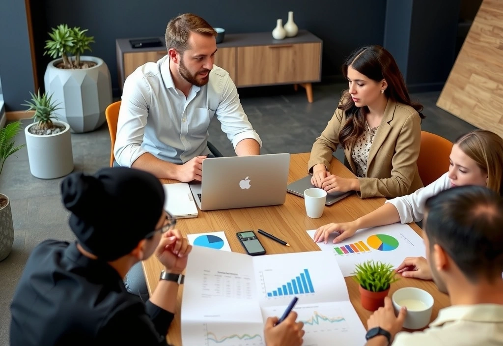 Diverse team of SEO experts collaborating