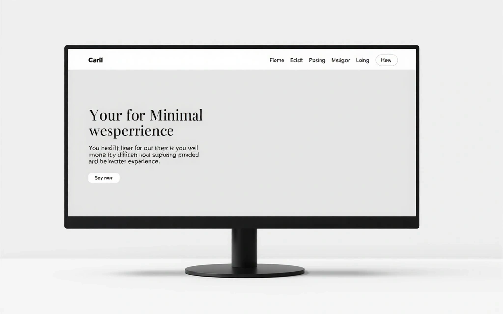 Modern minimalist website design example